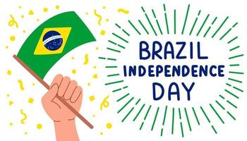 ilustração em vetor dia da independência do brasil 7 de setembro. modelo para design de cartaz do dia da independência