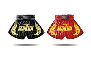 dois shorts boxer tailandês vetor