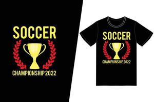 campeonato de futebol 2022 design de futebol. vetor de design de t-shirt de futebol. para impressão de camisetas e outros usos.