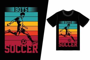 design de futebol de futebol de meninos. vetor de design de t-shirt de futebol. para impressão de camisetas e outros usos.