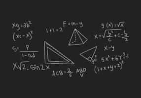 ilustração de fundo de quadro-negro de matemática realista vetor