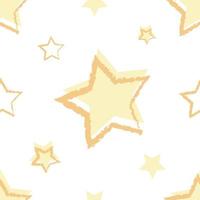padrão perfeito com estrelas douradas vetor