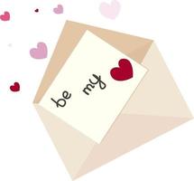 mensagem de amor em um envelope vetor