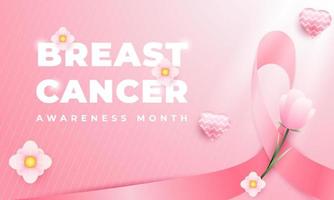 mês de conscientização do câncer de mama, adequado para fundos, banners, cartazes e outros vetor