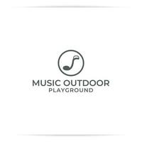 vetor de música de playground de design de logotipo