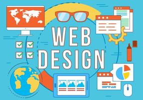 Ícones de vetores de web design grátis