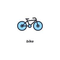 sinal de vetor de símbolo de bicicleta é isolado em um fundo branco. cor do ícone editável.