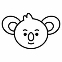 personagem ícone koya. um desenho de rosto bonito. adequado para papel de parede de smartphone, impressões, pôster, folhetos, cartão de felicitações, ect. vetor