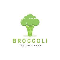 design de logotipo de brócolis, vetor de vegetais verdes, papel de parede de brócolis, marca de produto de jardim de ilustração de supermercado de vegetais