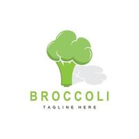 design de logotipo de brócolis, vetor de vegetais verdes, papel de parede de brócolis, marca de produto de jardim de ilustração de supermercado de vegetais