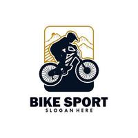 ilustração de logotipo de bicicleta isolada em fundo branco vetor