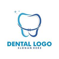 dental logo template ilustração vetorial ícone design vetor