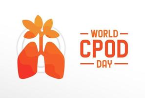 ilustração de banner do dia mundial da copd doença pulmonar obstrutiva crônica vetor