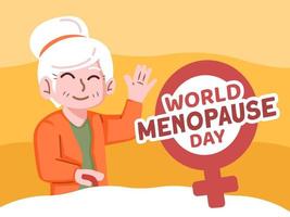 ilustração do dia mundial da menopausa. idade da fertilidade feminina e período menstrual 2 vetor