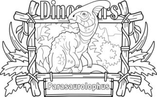 dinossauro pré-histórico parasaurolophus, vetor