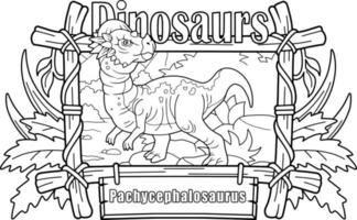 dinossauro pré-histórico paquicefalossauro vetor