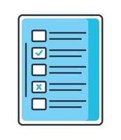arquivo de documento com checklist vetor