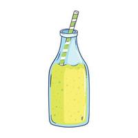 garrafa de smoothie de desintoxicação verde vetor
