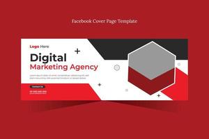 capa do facebook marketing digital vetor