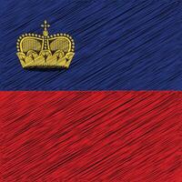 dia nacional de liechtenstein 15 de agosto, design de bandeira quadrada vetor