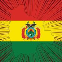 design de mapa do dia da independência da bolívia vetor