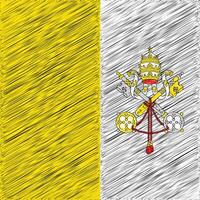 dia da independência da cidade do vaticano 11 de fevereiro, design de bandeira quadrada vetor