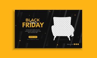 design de modelo de banner web de venda de sexta-feira negra criativa vetor