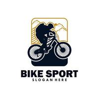 ilustração de logotipo de bicicleta isolada em fundo branco vetor