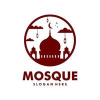 vetor de design de modelo de logotipo de mesquita