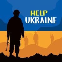 cartão de ajuda ucrânia vetor