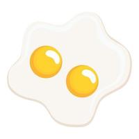 ovos fritos café da manhã vetor