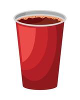 bebida de café pote vermelho vetor