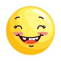 emoticon feminino sorrindo vetor