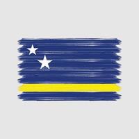 pinceladas de bandeira de curaçao. bandeira nacional vetor