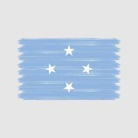 pinceladas de bandeira da micronésia. bandeira nacional vetor