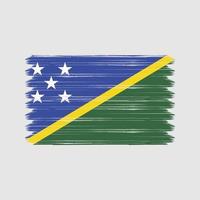 pinceladas de bandeira de ilhas salomão. bandeira nacional vetor