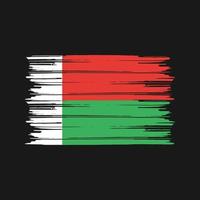 pincel de bandeira de madagascar. bandeira nacional vetor