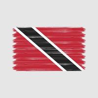 pinceladas de bandeira de trinidad e tobago. bandeira nacional vetor