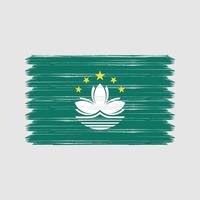 pinceladas de bandeira de macau. bandeira nacional vetor