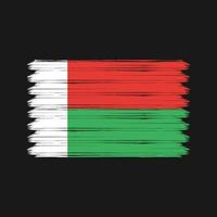 pinceladas de bandeira de madagascar. bandeira nacional vetor