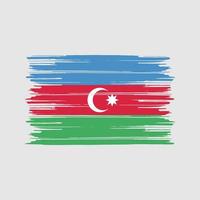 pincel de bandeira do azerbaijão. bandeira nacional vetor