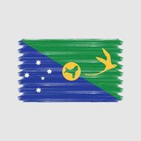 pinceladas de bandeira de ilhas de natal. bandeira nacional vetor