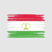 pincel de bandeira do tajiquistão. bandeira nacional vetor