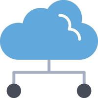 ícone plano de computação em nuvem vetor
