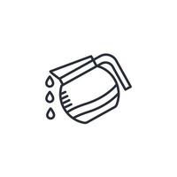 ícones de potes de café símbolo elementos vetoriais para web infográfico vetor