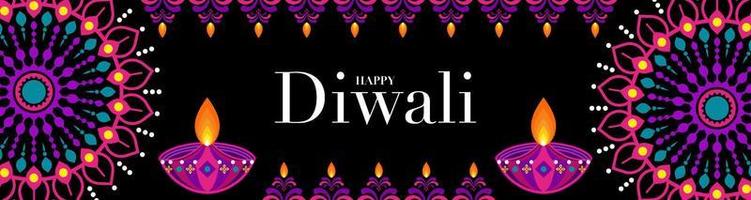 feliz diwali, deepavali ou dipavali o design plano de celebração do festival indiano. vetor