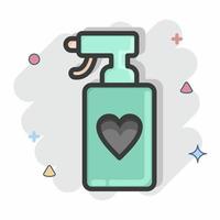 spray de ícone. relacionado ao símbolo de lavanderia. estilo cômico. design simples editável. ilustração simples, boa para impressões vetor