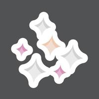 brilho do adesivo. relacionado ao símbolo de lavanderia. design simples editável. ilustração simples, boa para impressões vetor