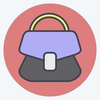 bolsa de ícone limpa. relacionado ao símbolo de lavanderia. estilo mate de cor. design simples editável. ilustração simples, boa para impressões vetor