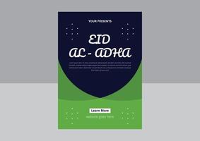 design de folheto eid mubarak. eid al fitr mubarak ou eid al - design de adha, design de modelo islâmico de dia santo. capa, pôster, design de folheto. vetor